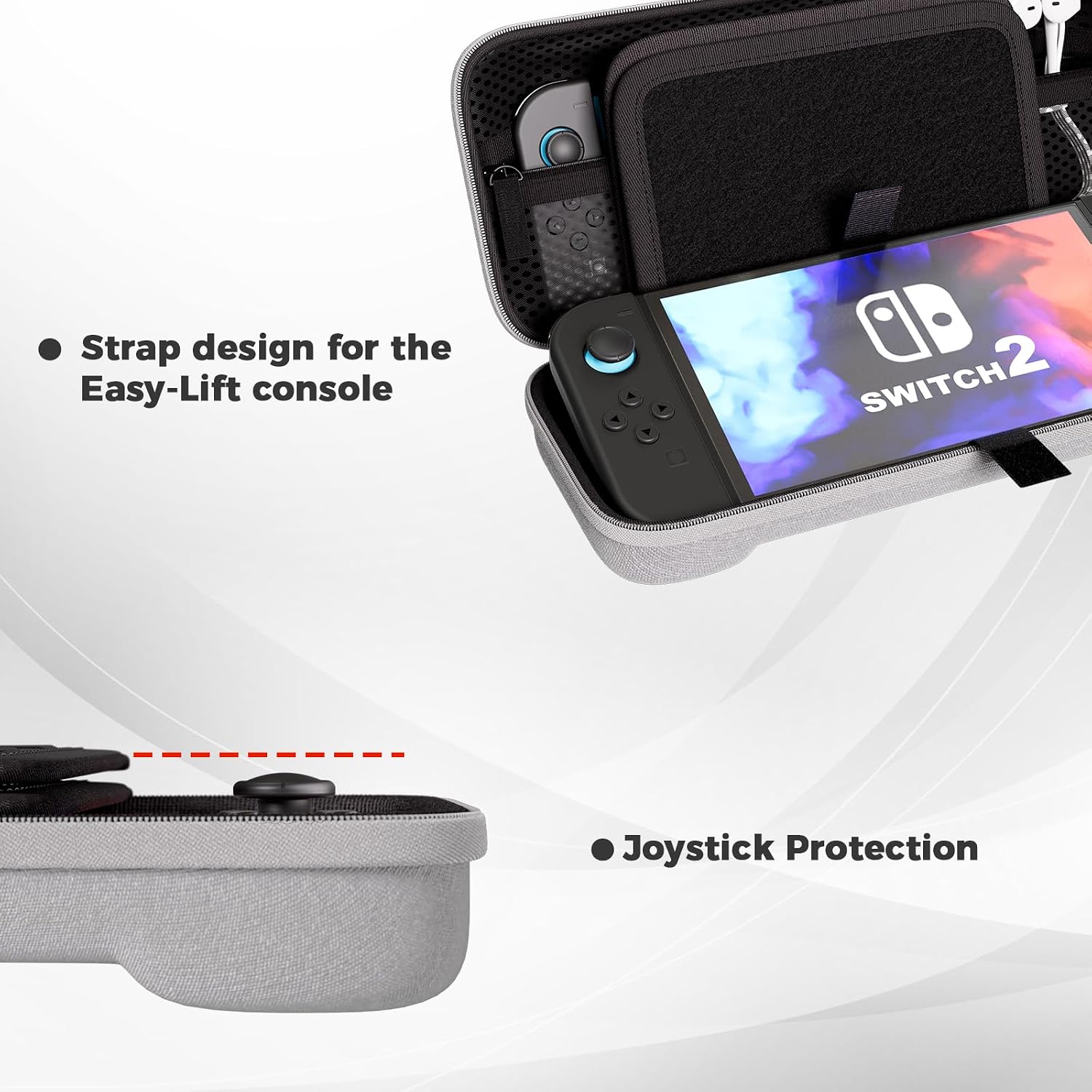 Detalle 2 de ProCase Carrying Case for Nintendo Switch 2 (2025) with 24 Game Card Slots, Hard Portable Travel Case Storage Bag Protective Pouch for 2025 Nintendo Switch 2 Console & Accessories -Grey
ProCase Carrying Case for Nintendo Switch 2 (2025)…