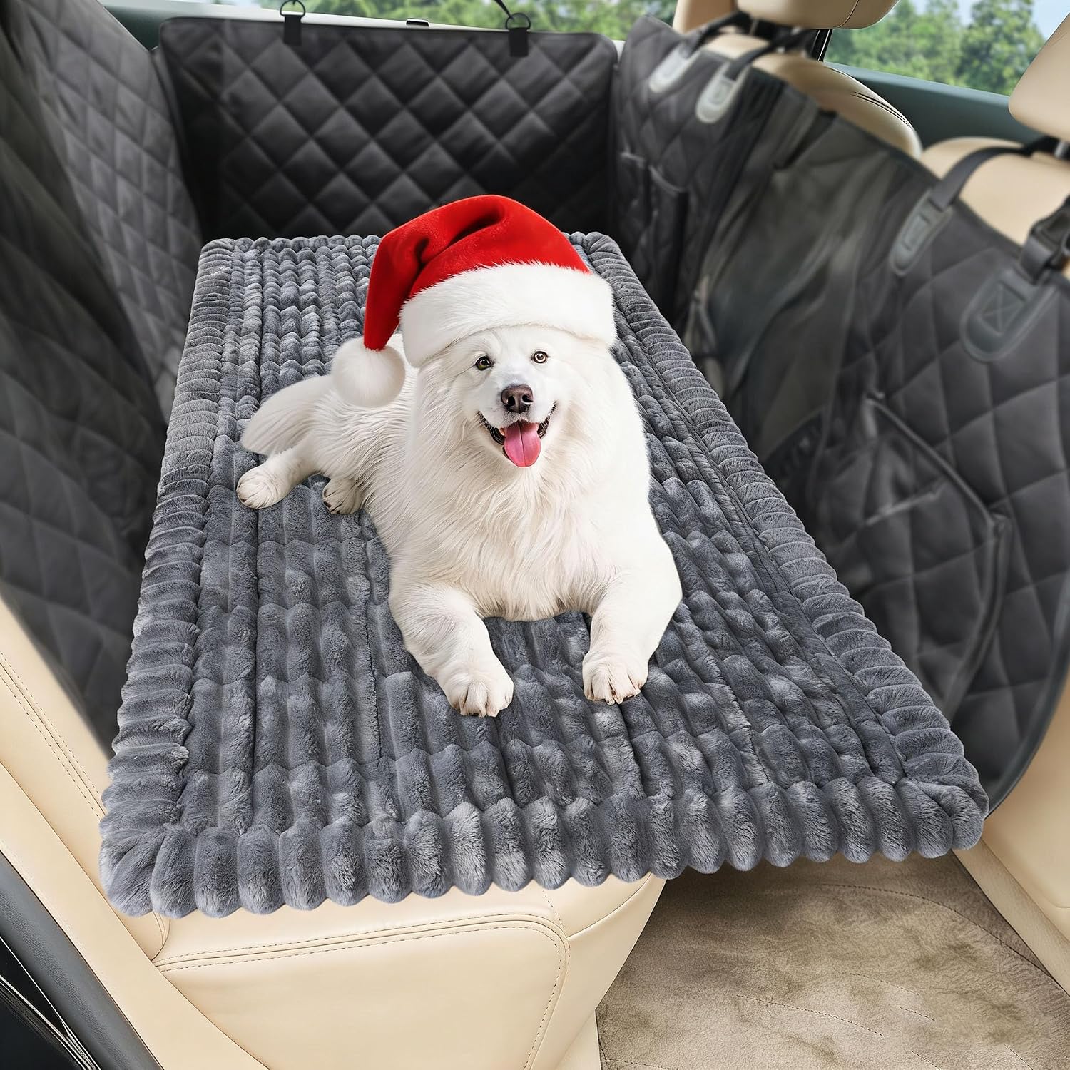 Detalle de Loiion Housse de Siège Arrière pour Chien 127×62,5×2,5 cm Gris