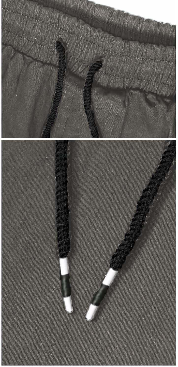 Detalle 2 de LIUPMWE Herren Chino Cargo Jogginghose aus Baumwolle mit Kordelzug und Taschen
