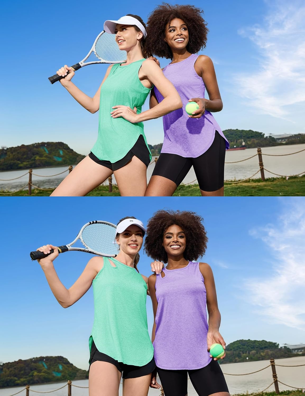 Thumbnail 1 de Gyabnw Débardeur de Sport Femme Col Rond Sans Manches – Confort léger et ourlet arrondi pour yoga et fitness