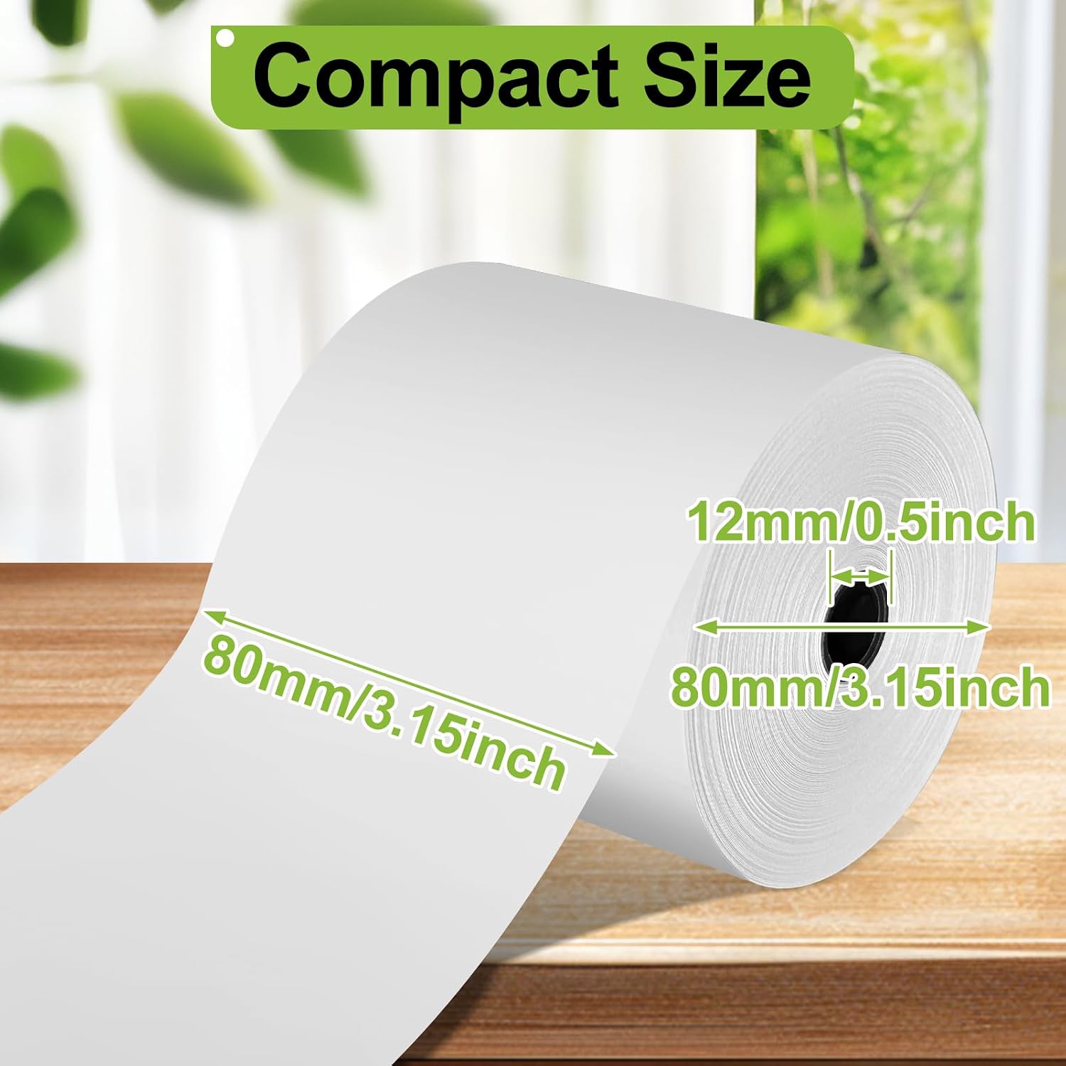 Thumbnail 3 de auriikoop Thermorollen 80 mm x 80 m x 12 mm (10 Stück) für Kassen & POS – Thermopapier mit recycelbarer Kartonhülse