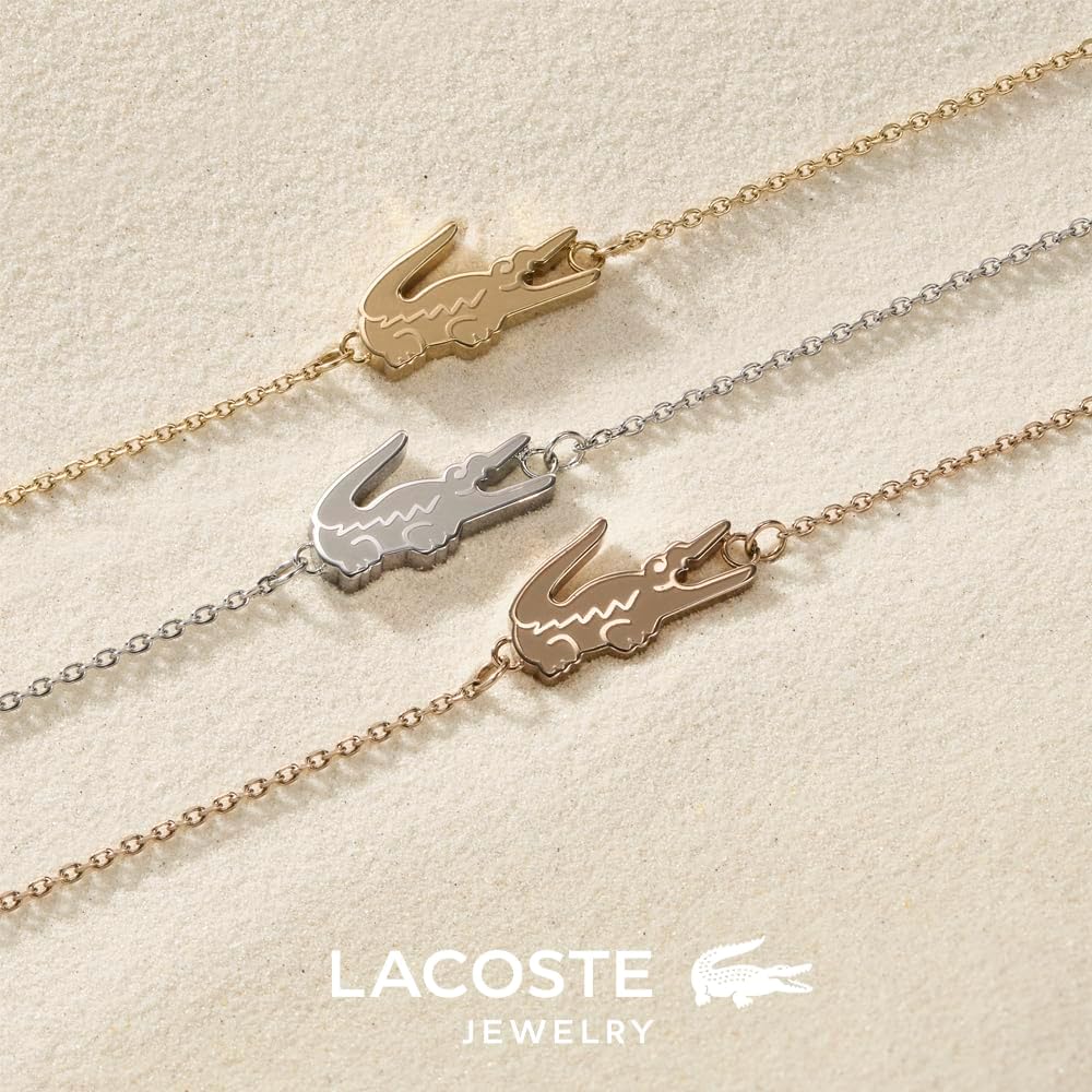 Detalle 2 de Lacoste Gliederarmband Damen – Crocodile Kollektion in Silber, Gelbgold oder Nelkengold