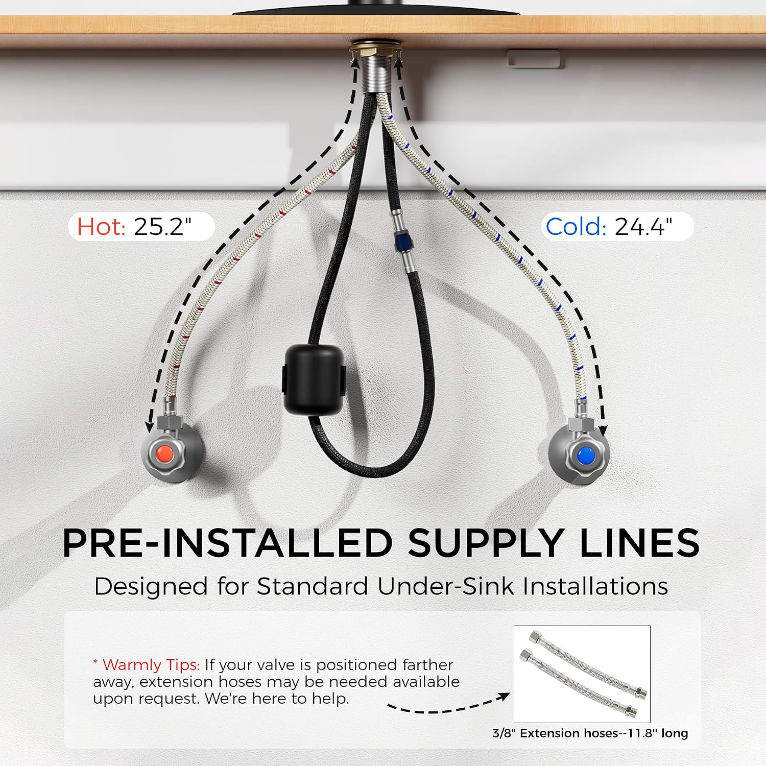 Thumbnail 5 de FORIOUS Kitchen Faucet, Brushed Nickel