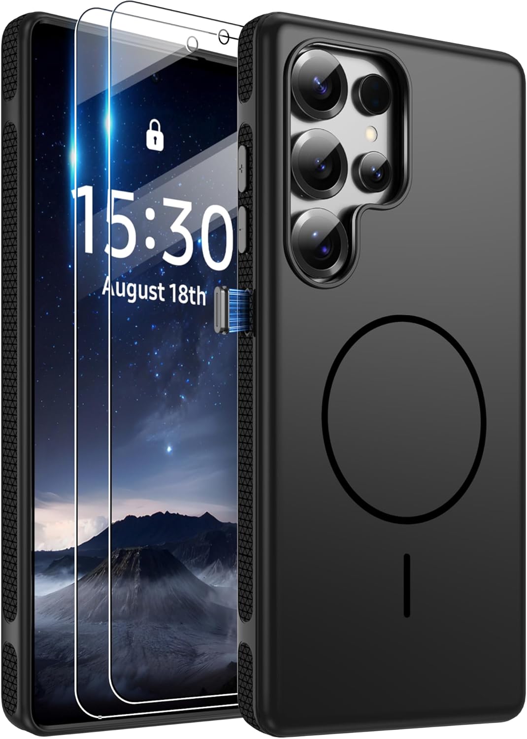 Detalle de Pilaru Magnetic Case for Samsung S25 Ultra with 2x Screen Protectors
