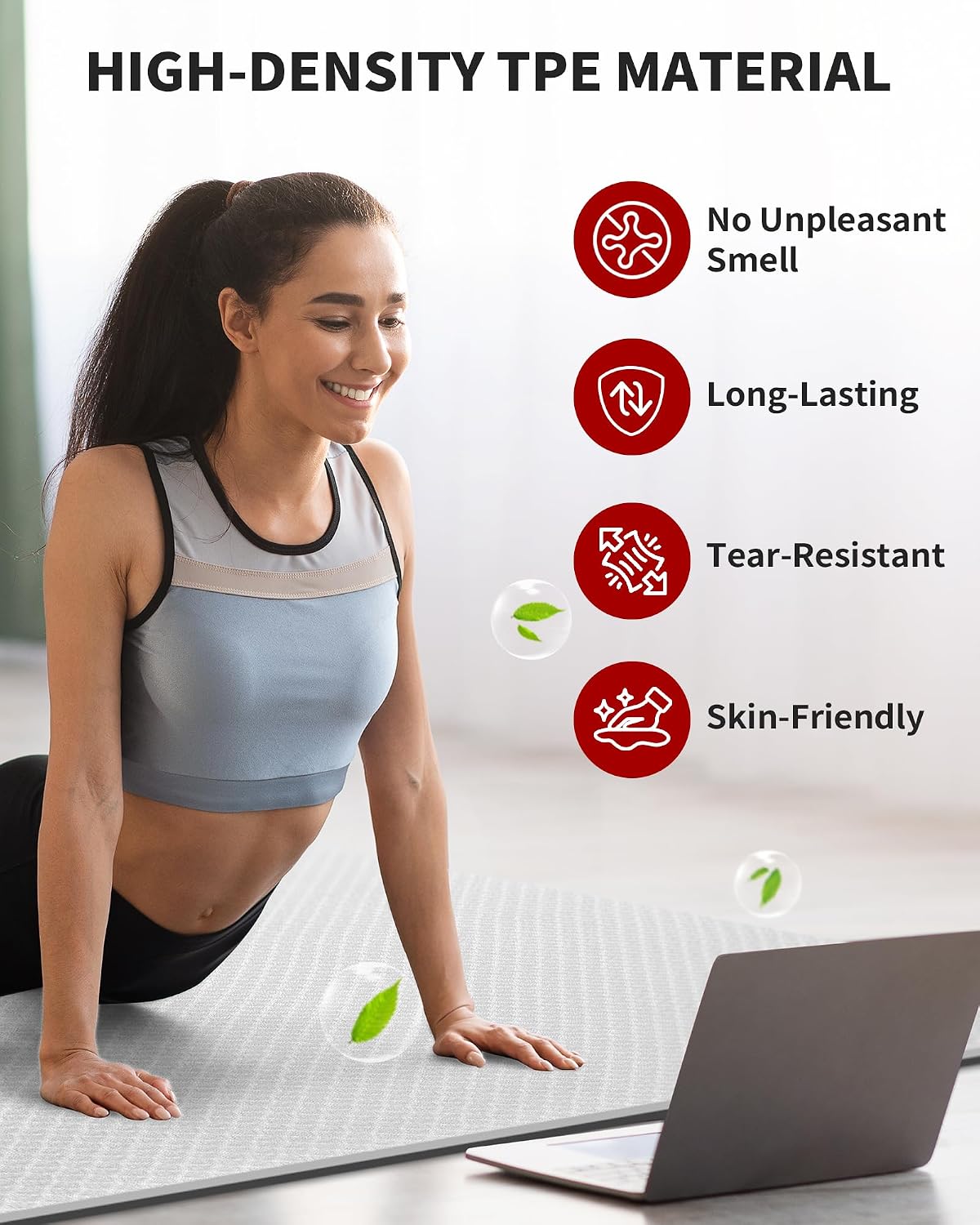 Detalle 1 de CAMBIVO Yoga Mat 72" x 48