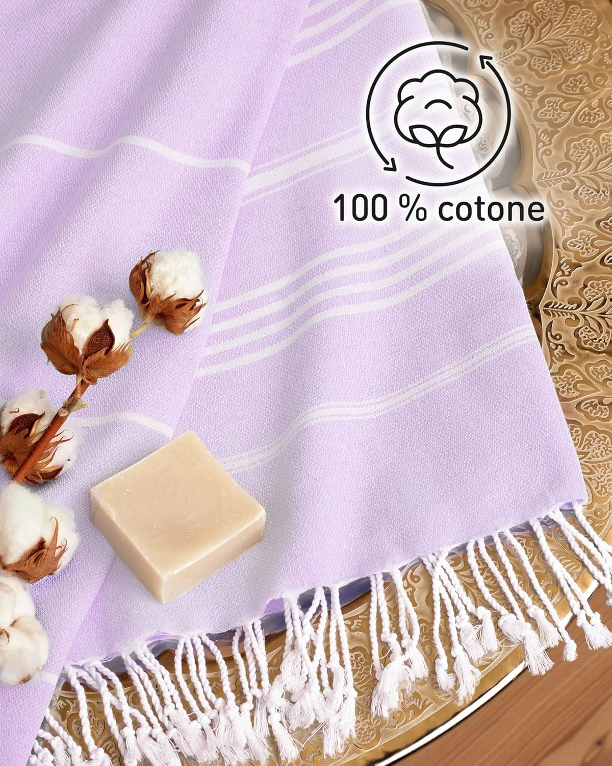 Thumbnail 4 de Fit-Flip telo hammam 100x200 cm cotone