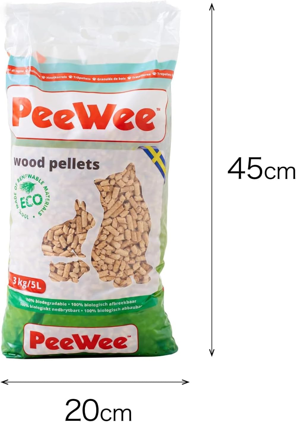 Thumbnail 6 de オーエフティー Peewee専用猫砂 木製ペレット エコドーム・エコビック 2.8kg(4.4L)