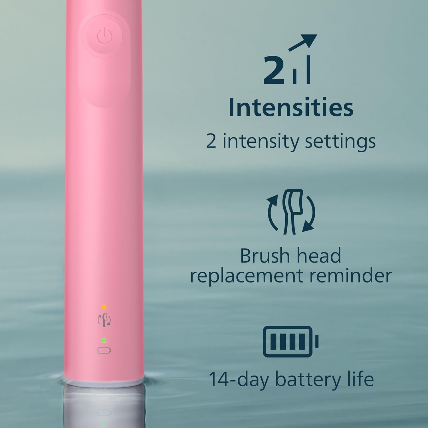 Thumbnail 5 de Philips Sonicare 4100 Series Electric Toothbrush (Deep Pink) with Sonic Advanced Tech, Pressure Sensor, Smartimer & Quadpacer