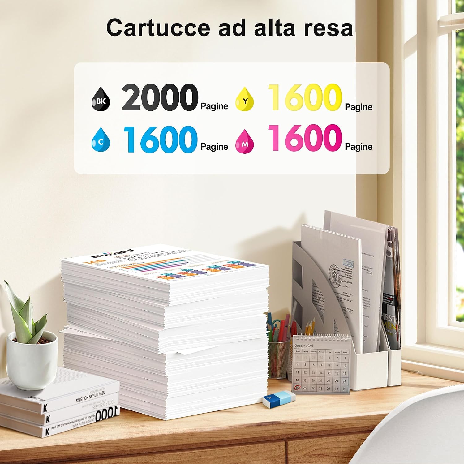 Detalle de Sqwekd 953XL Cartucce Rigenerato Multipack per HP OfficeJet Pro (Nero, Ciano, Magenta, Giallo)