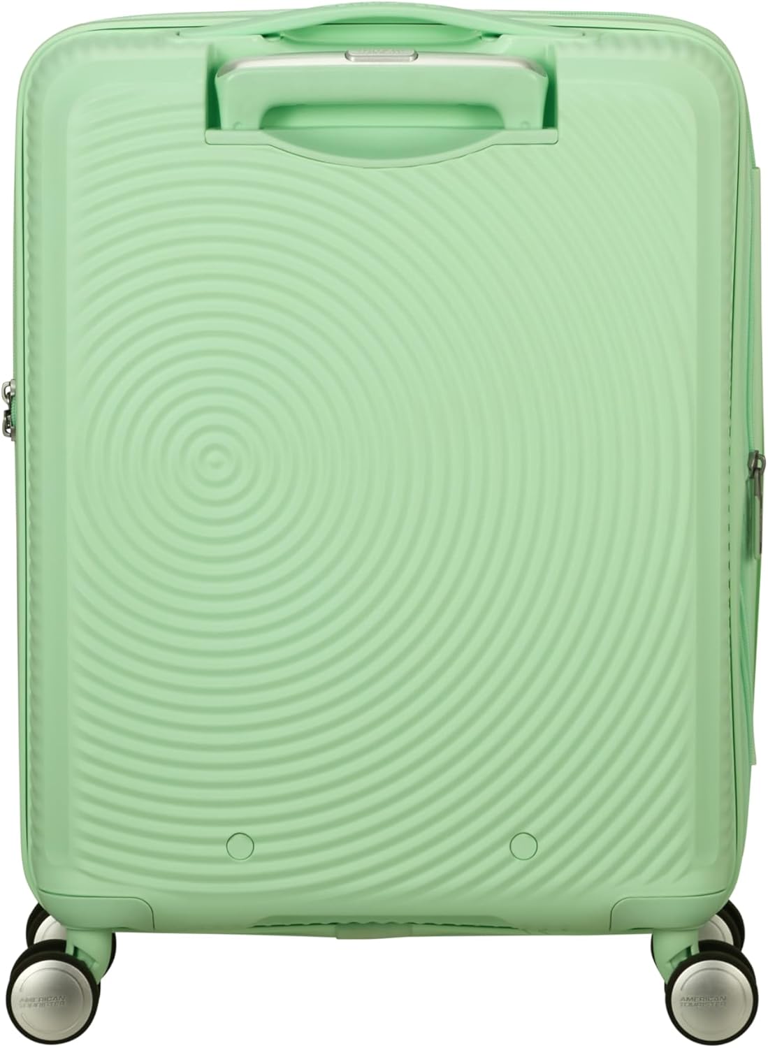 Detalle de American Tourister Soundbox Handgepäckkoffer 55 x 40 x 20/23 cm – grün pastel, erweiterbar, TSA-Sicherheitskombination