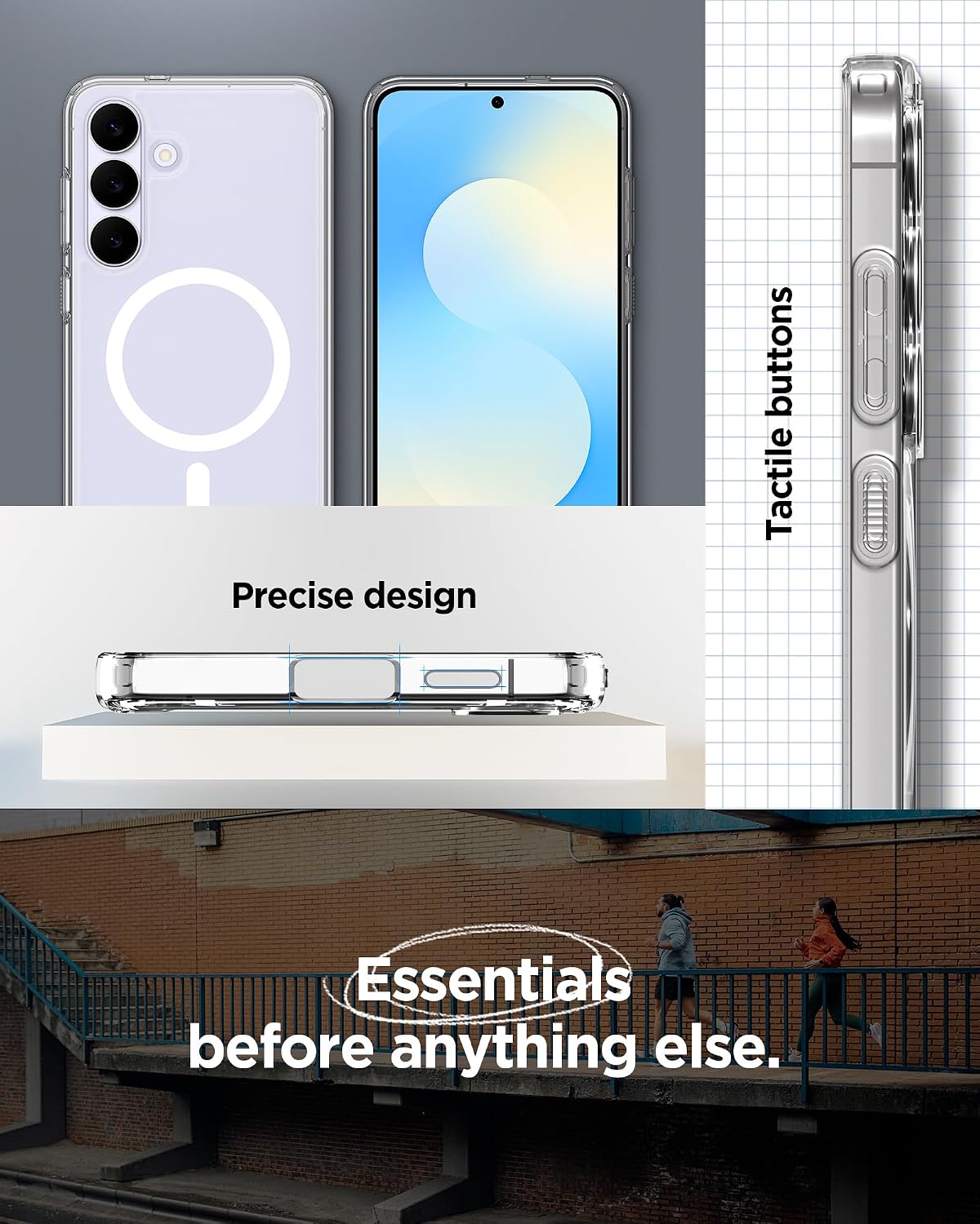 Thumbnail 6 de Spigen Cover Ultra Hybrid MagFit per Galaxy S25 FE, compatibile MagSafe – Clear White