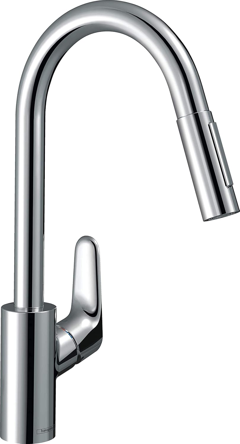 Thumbnail 2 de Hansgrohe Focus M41 Küchenarmatur mit Ausziehbrause – Edelstahl, 240 mm Auslaufhöhe, 2 Strahlarten