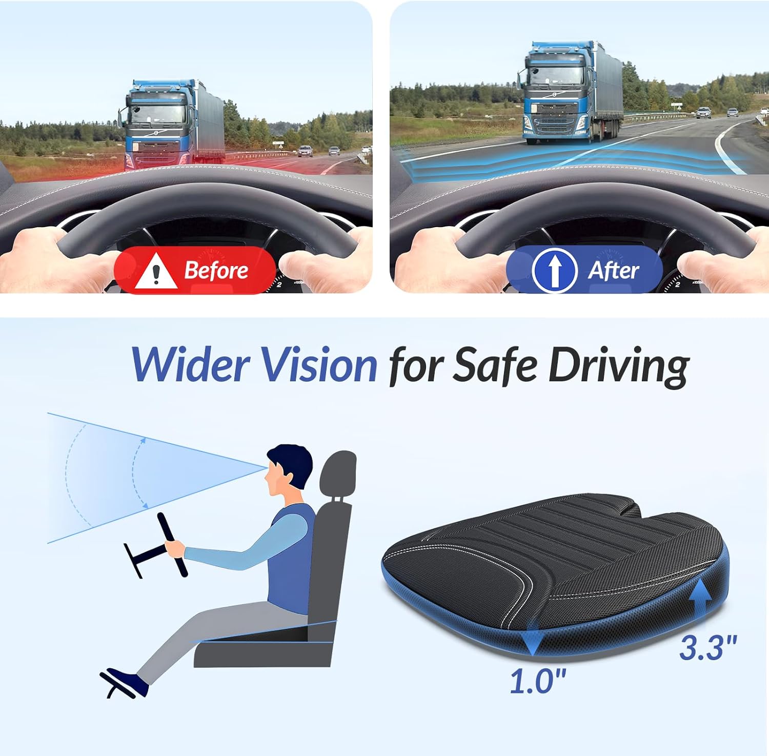 Thumbnail 3 de ZIKEE All-Season Car Seat Cushion for Sciatica Relief