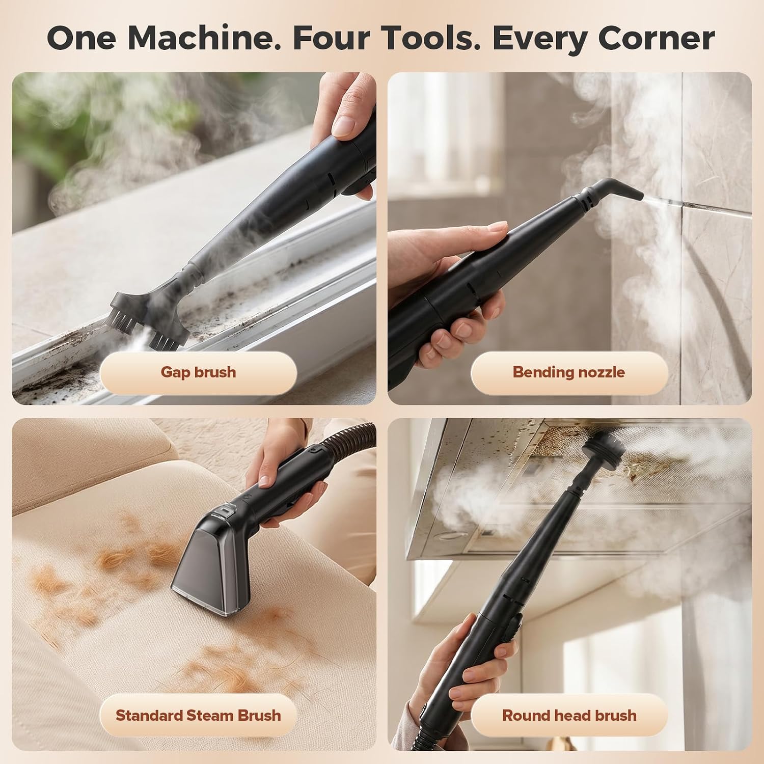 Detalle 2 de TREEUP C7 Max 3-in-1 Carpet Steam Cleaner, 18 kPa Suction, Steam and Hot Water