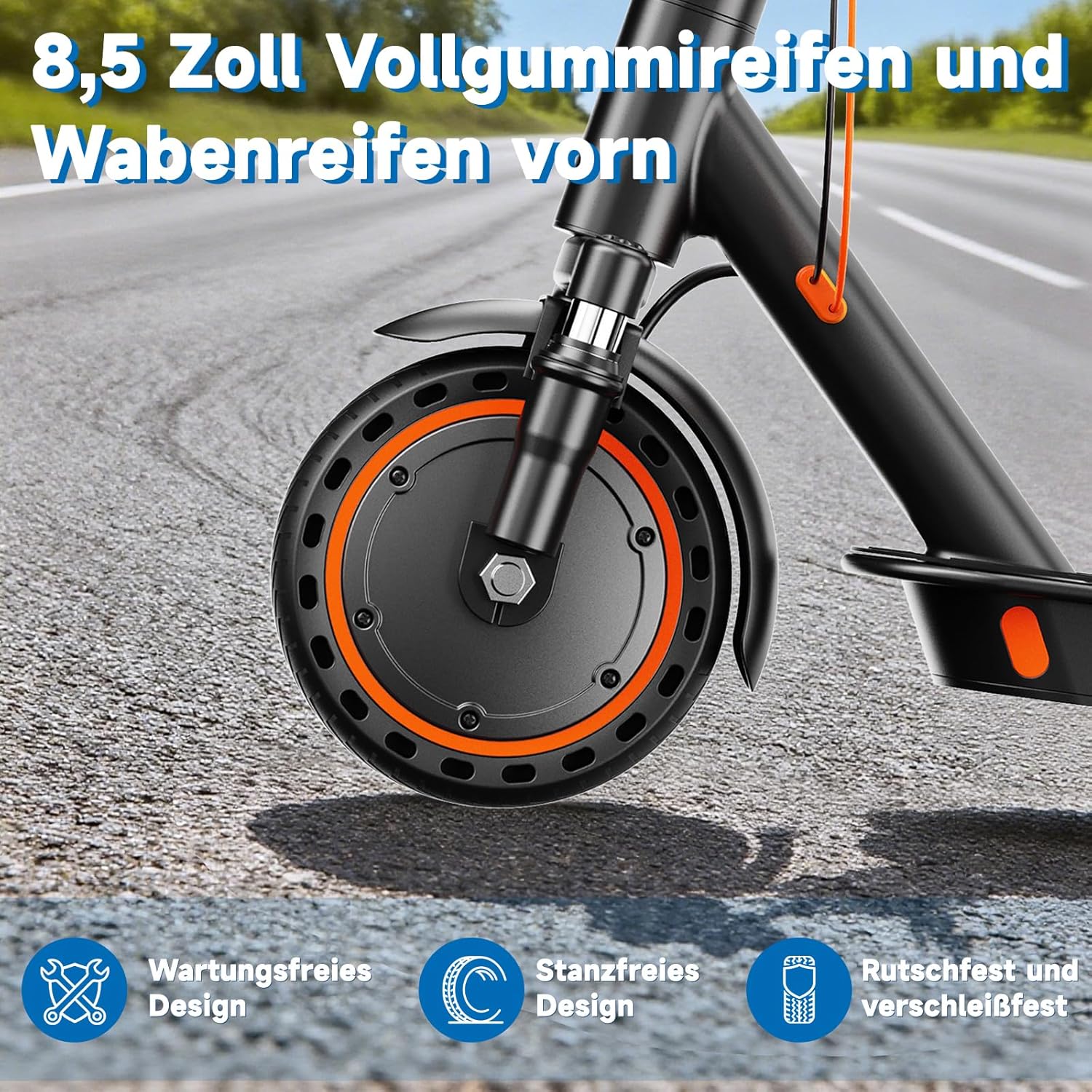 Thumbnail 5 de TODIMART T6 E-Scooter mit ABE, App per Bluetooth, 350-W-Motor & 30–35 km Reichweite