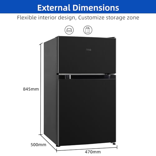 Thumbnail 4 de CHiQ 86L Compact Top Freezer Refrigerator with 85cm & LED Black