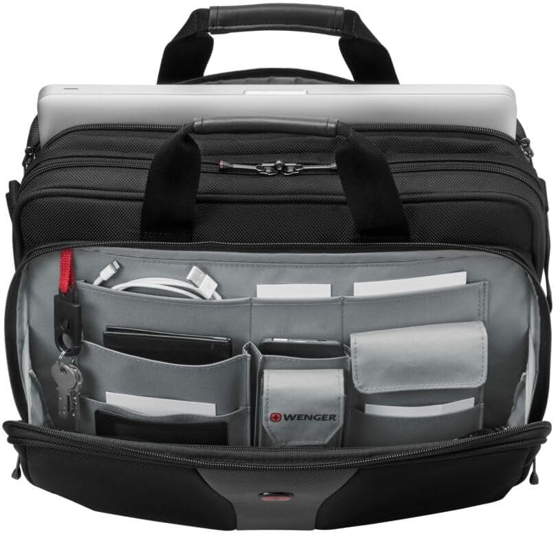 Thumbnail 3 de WENGER Legacy 16 Laptop-Tasche zum Umhängen (bis 16 Zoll), 15 l, Organizer, Schwarz/Grau – 600648