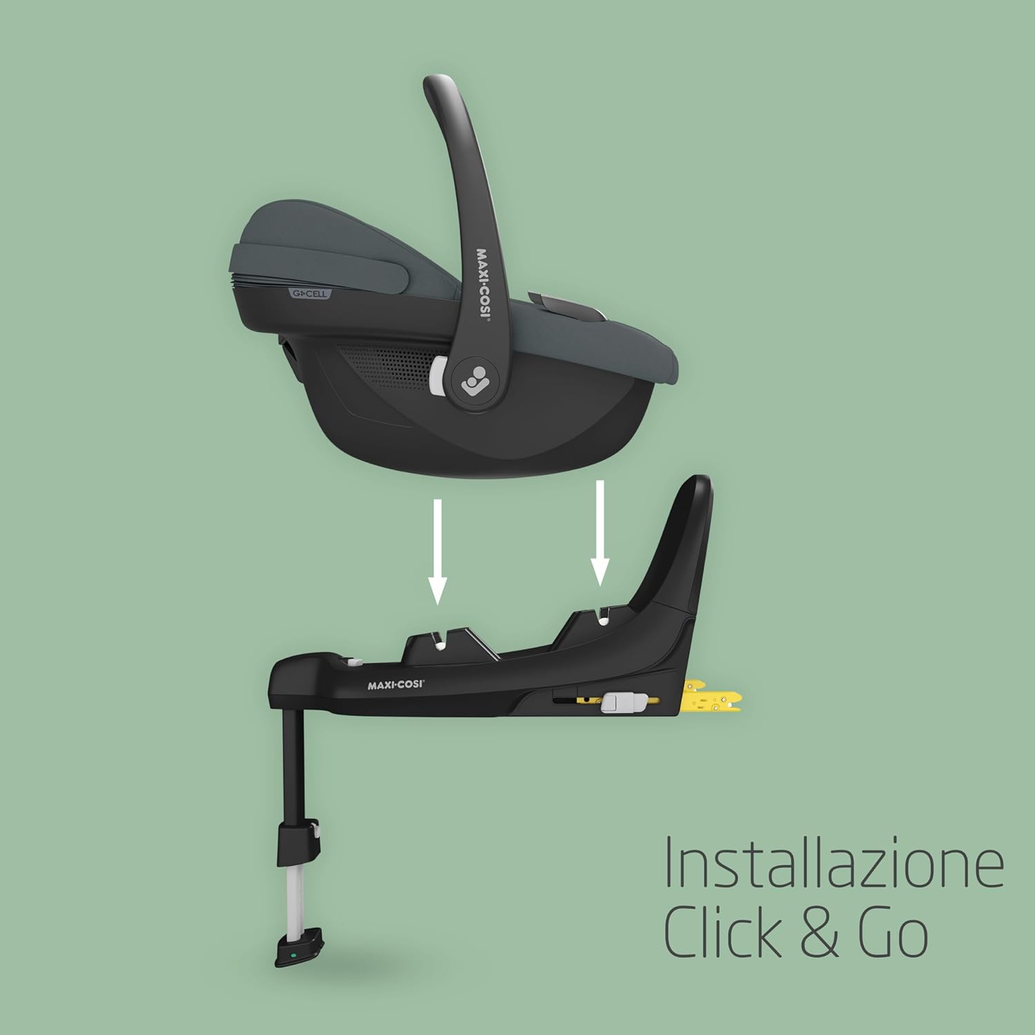 Detalle de Maxi-Cosi Pebble S i-Size: Seggiolino Neonato 0-15 mesi, Isofix leggero e protezione G-CELL