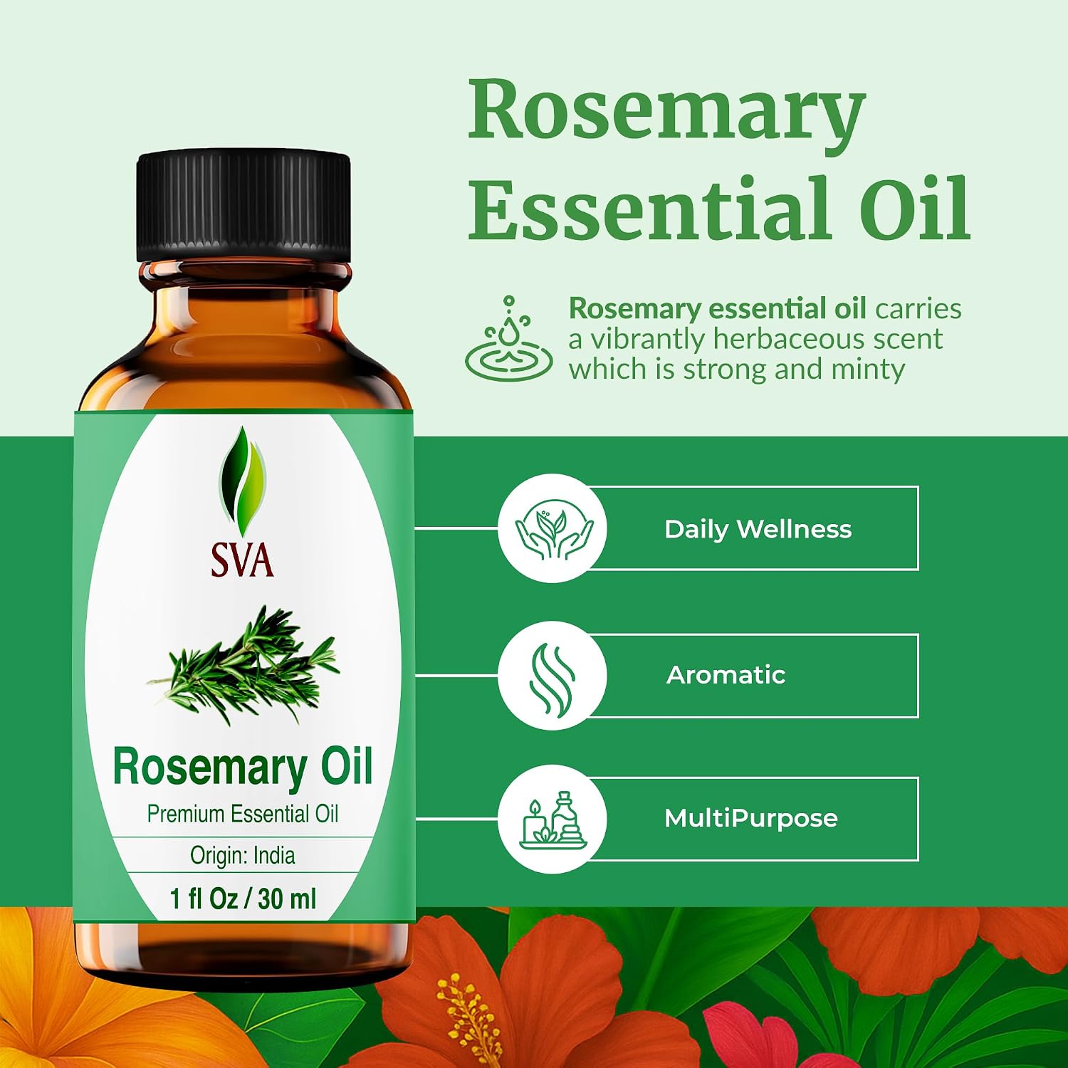 Detalle 2 de SVA Rosemary Essential Oil 1 fl oz