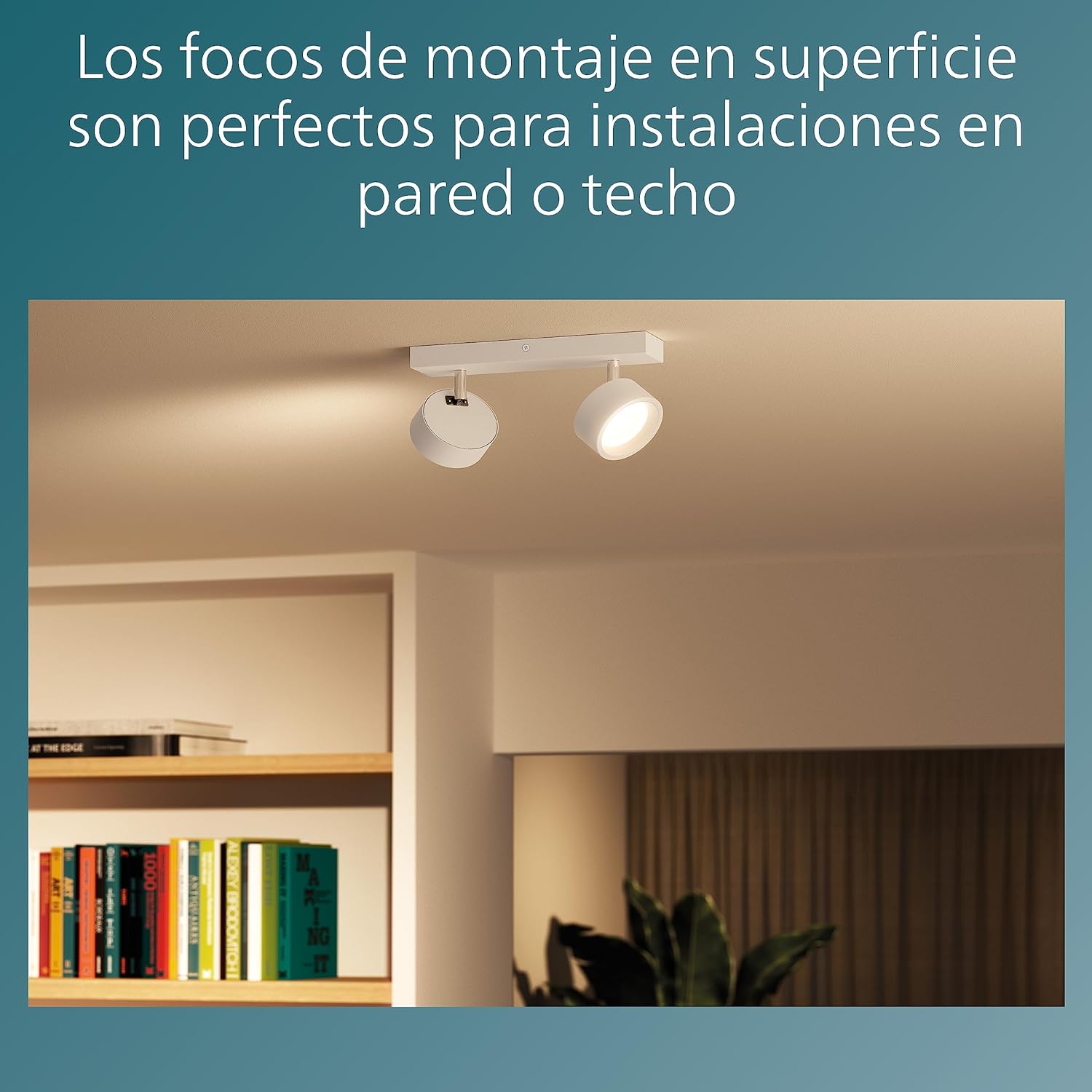 Detalle 2 de Philips Barra de Iluminación Bracia, 2 Focos, Luz Cálida