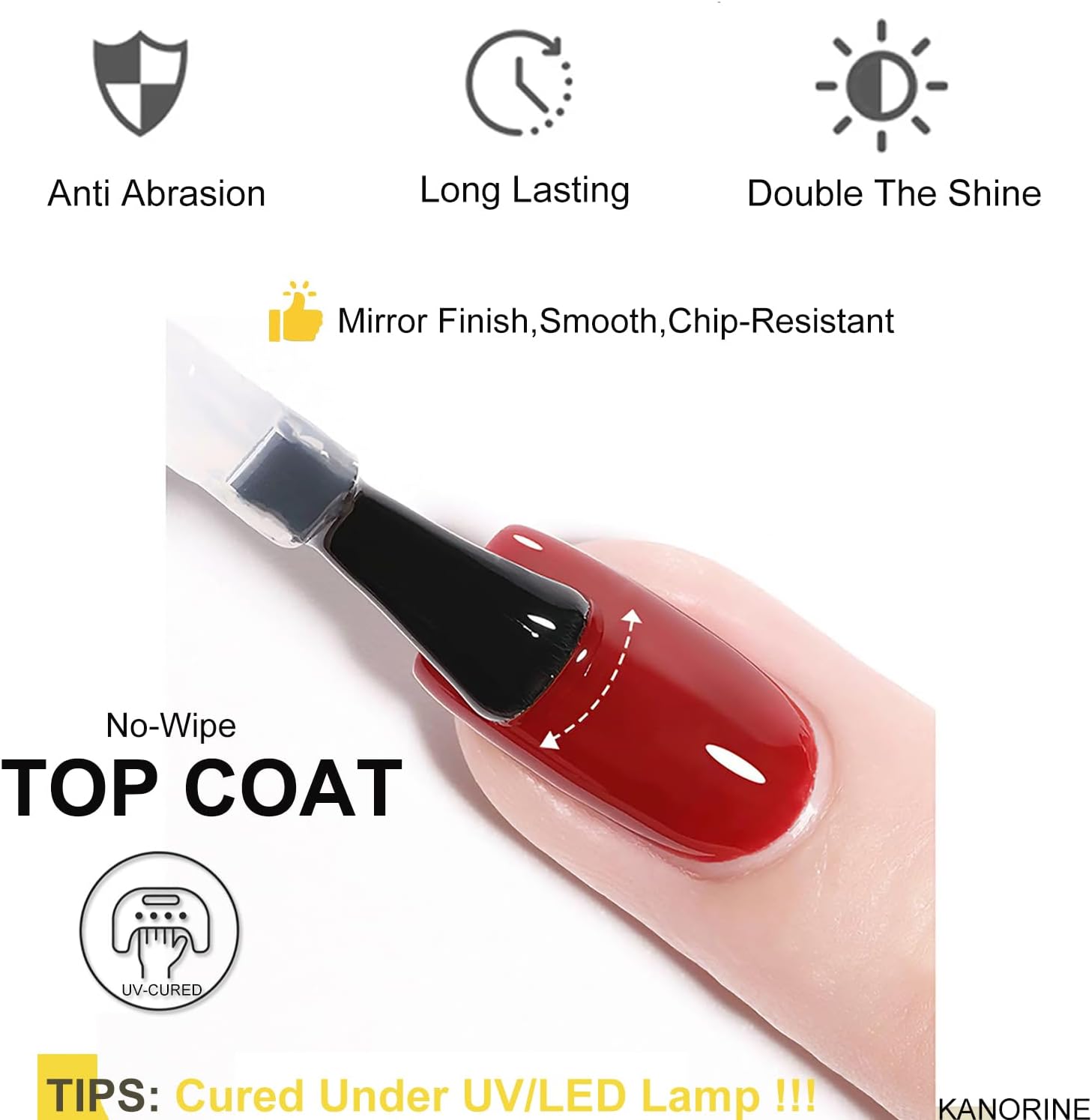 Thumbnail 6 de Kanorine Base y Top Coat gelbasis- en topcoat, no-wipe, 2 x 10 ml