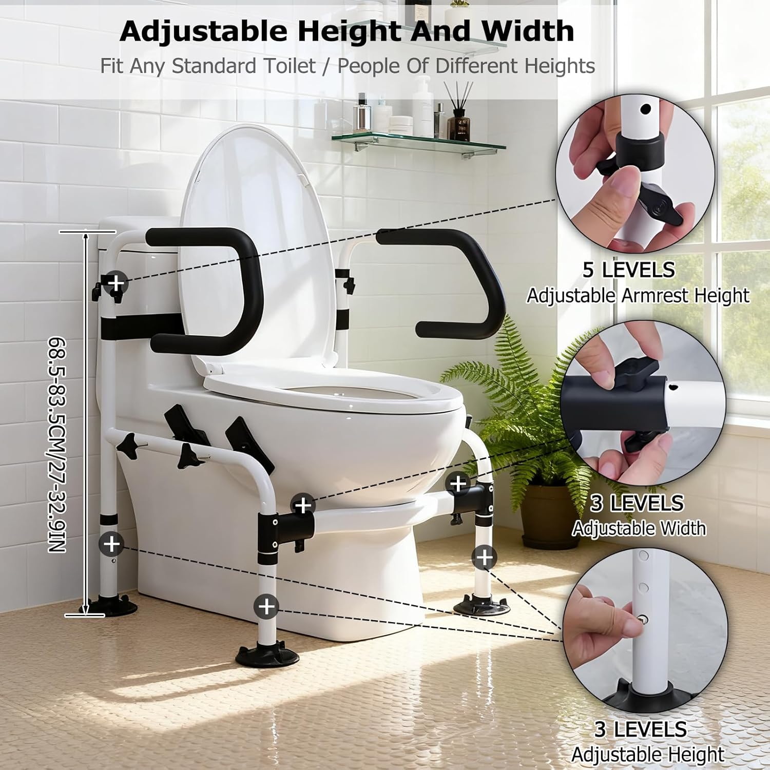 Thumbnail 3 de NJUN Toilet Frame 350 lb Capacity