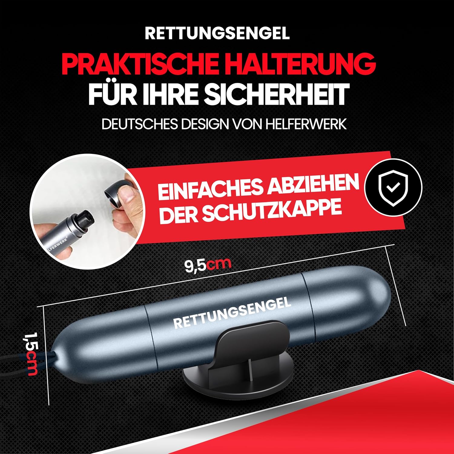 Thumbnail 6 de RETTUNGSENGEL 2in1 Notfallhammer Auto mit Gurtschneider und Glasbrecher – kompakt & zuverlässig