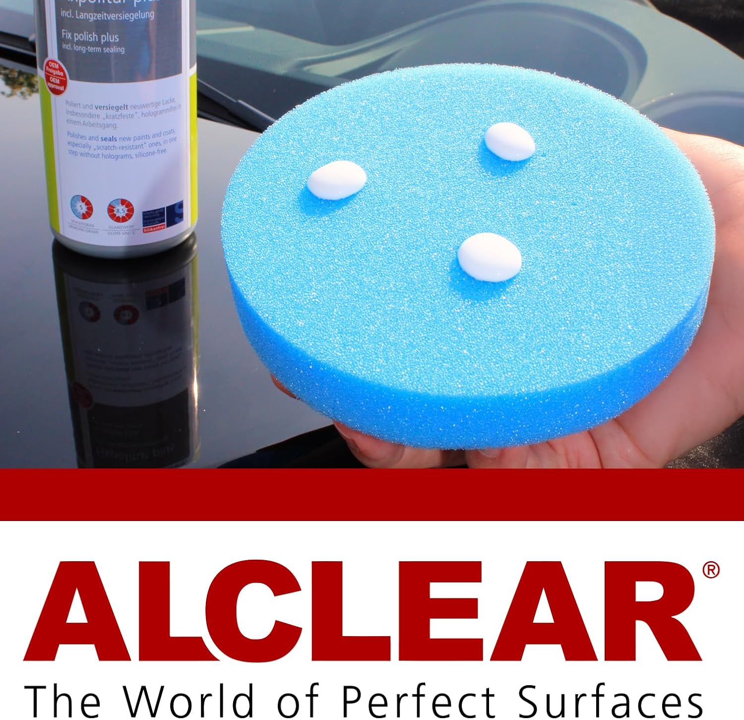 Thumbnail 2 de ALCLEAR 5713050M Spugna lucidatura a mano – pad morbido per cera, polish e sigillante (Made in Germany)