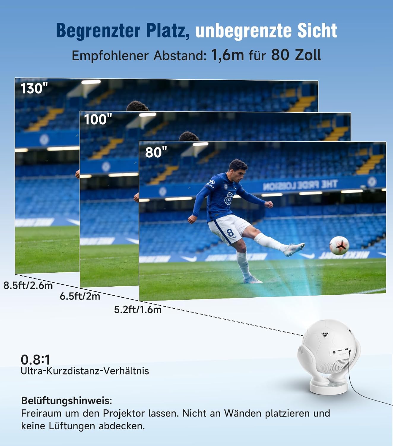 Thumbnail 6 de Magcubic Mini Beamer 4K – Tragbarer 1080P Full HD Projektor mit Android 14, WiFi 6 und 180° Projektion