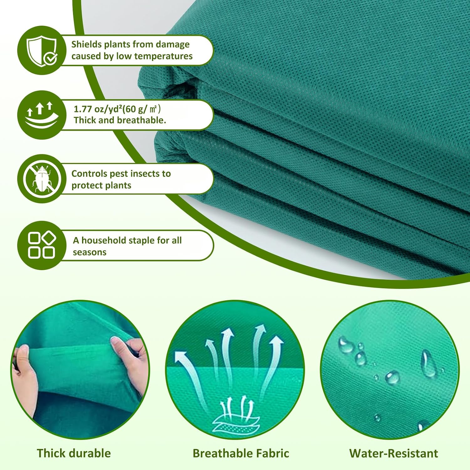 Detalle 2 de Plant frost cover 10 × 30 ft