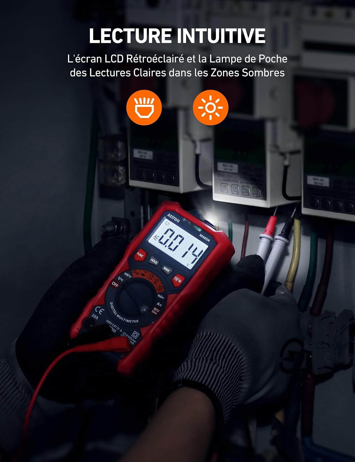 Detalle 2 de AstroAI Multimètre TRMS 4000 points