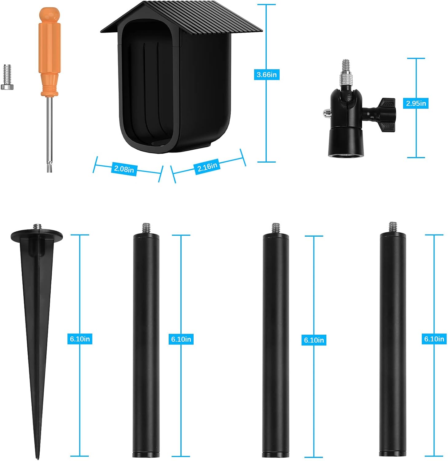 Thumbnail 6 de TIUIHU Spike Pole Mount Ground Stake for eufyCam 2C