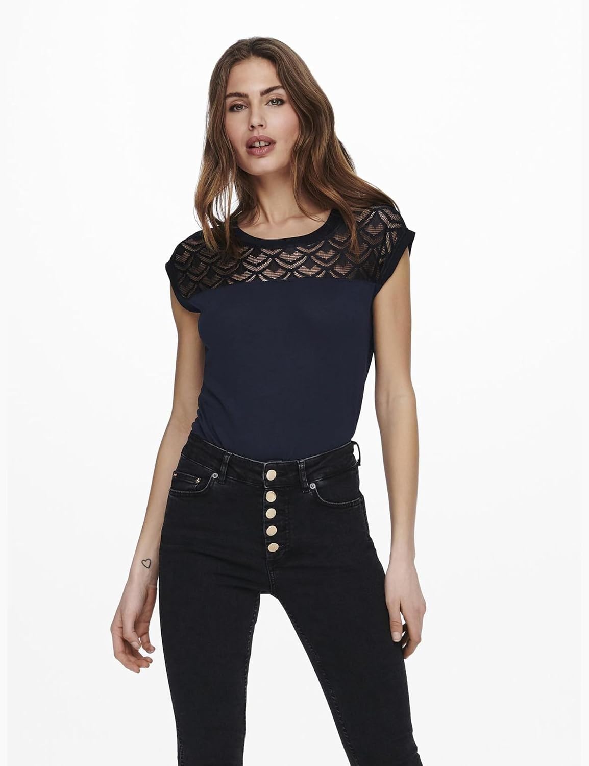 Detalle de ONLY Only Onlnicole S/S Mix Top Noos maglietta donna (confezione da 1)