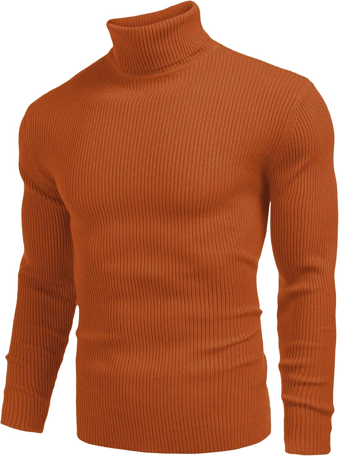 Detalle de COOFANDY Men's Slim Fit Ribbed Knit Turtleneck Sweater
