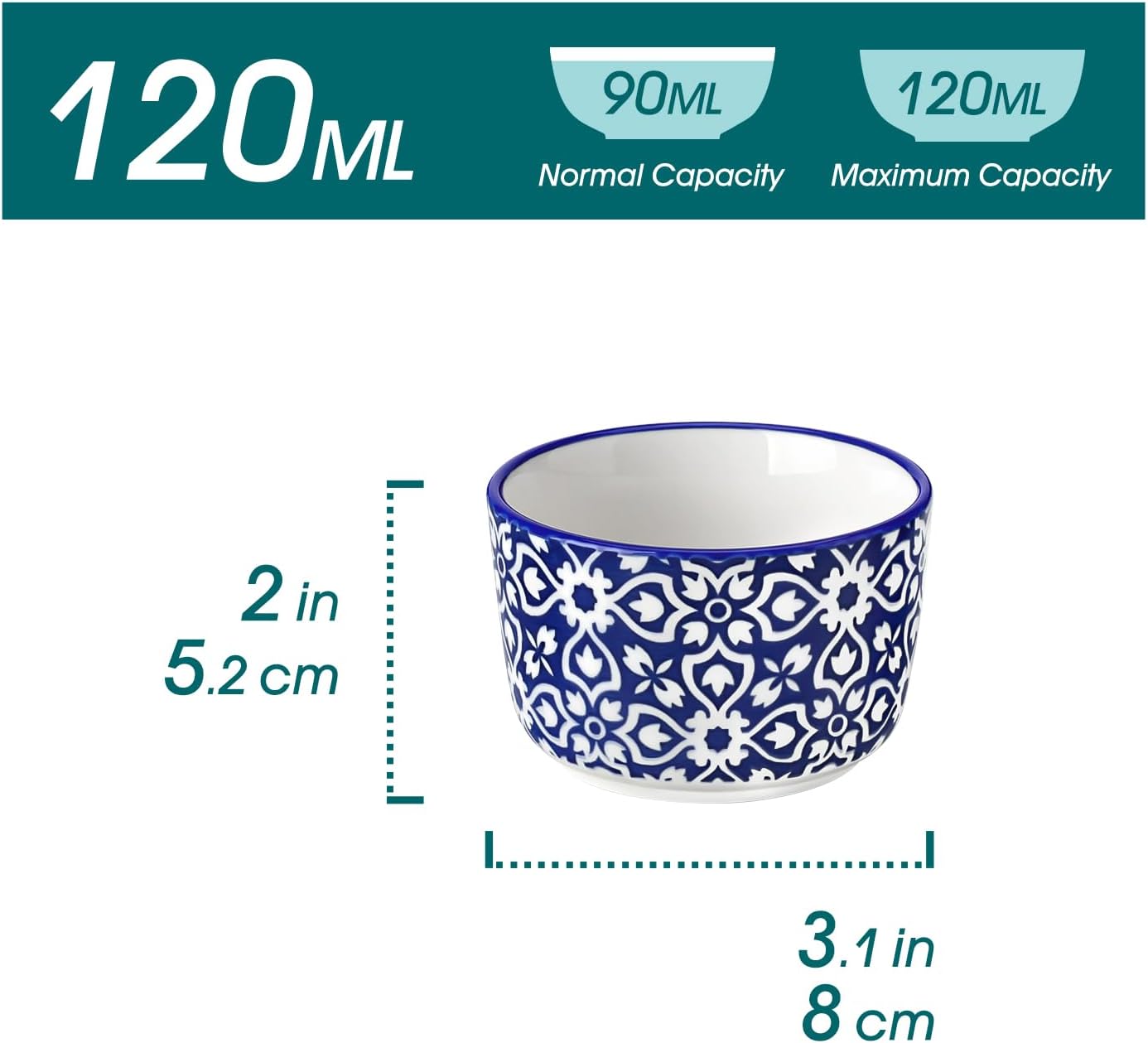 Detalle de Vancasso Porcelain Ramekins 4 oz