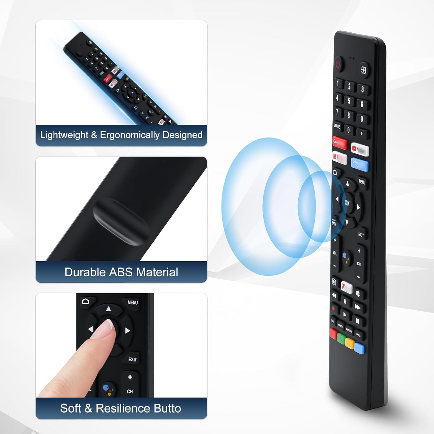 Detalle de RM-C3250 Replacement JVC Remote for Smart 4K UHD TVs with Netflix, YouTube, Prime Video & Google Play (No Voice)