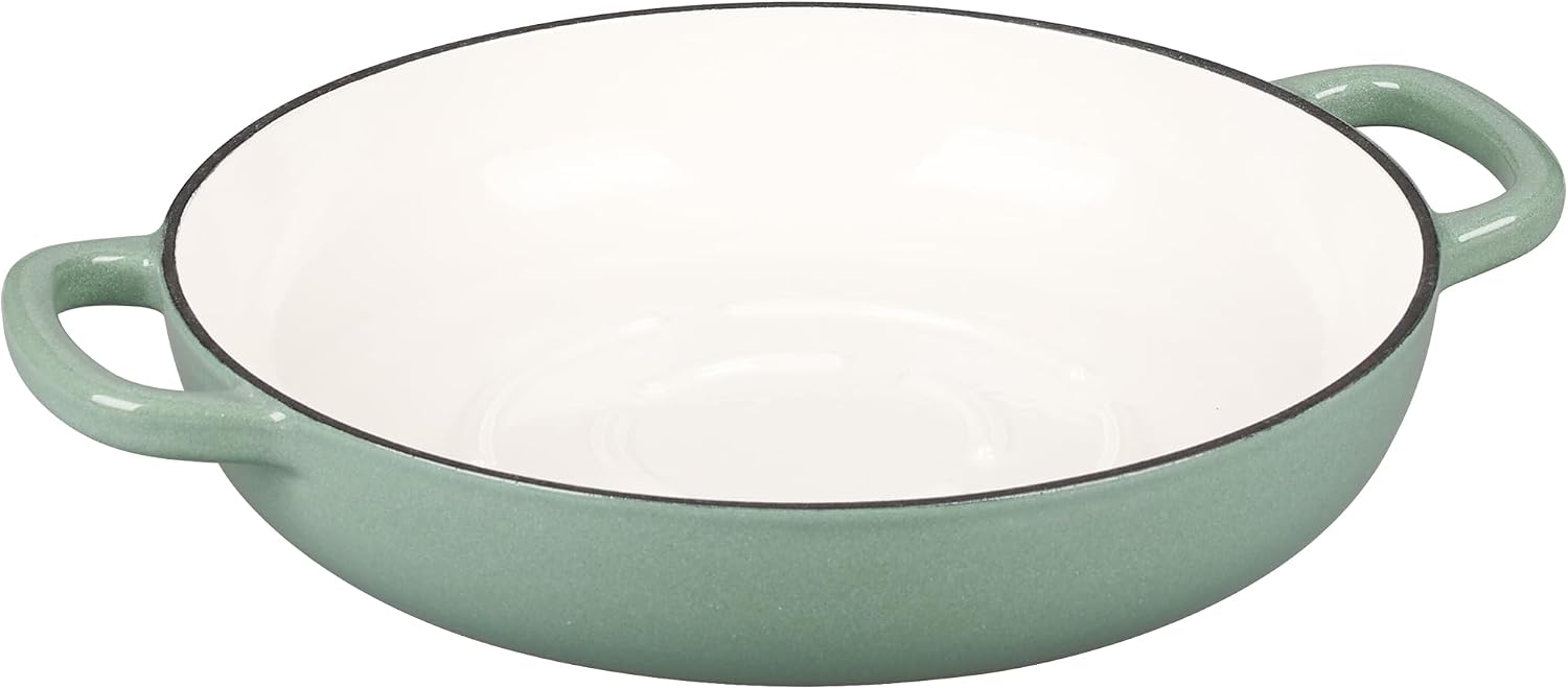 Detalle de Edging Casting Enameled Cast Iron Dutch Oven with Lid, 6-Quart Round Bread Oven for Sourdough (Sage Green)