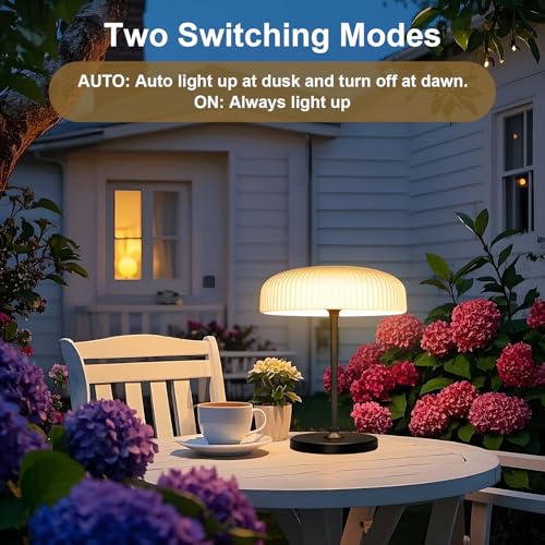 Thumbnail 3 de AGOTD lámpara de mesa solar inalámbrica para exteriores e interiores (4000 mAh, doble color y USB-C)
