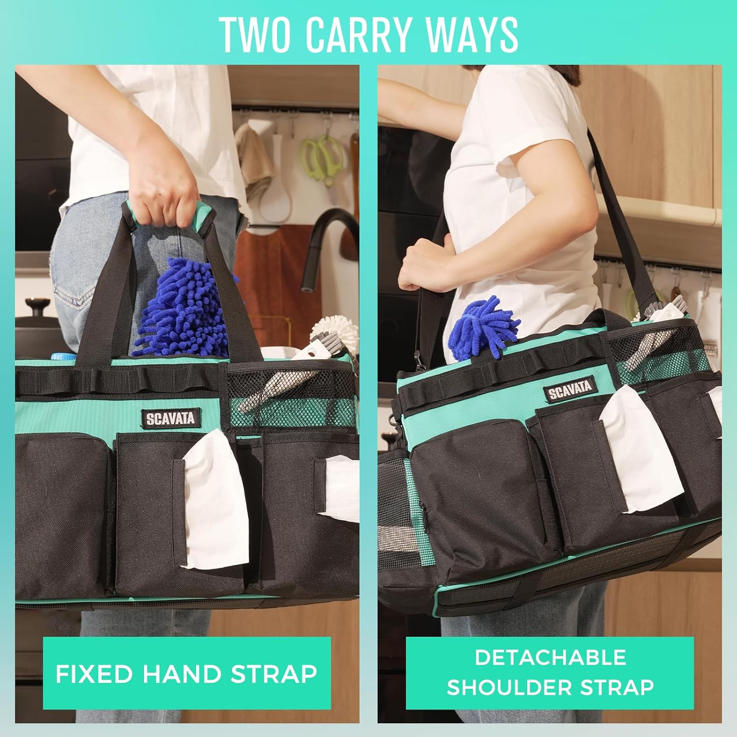 Thumbnail 5 de SCAVATA Wearable Cleaning Caddy Bag — Mobile Organizer for Maids, Housekeepers, and DIY Cleanups