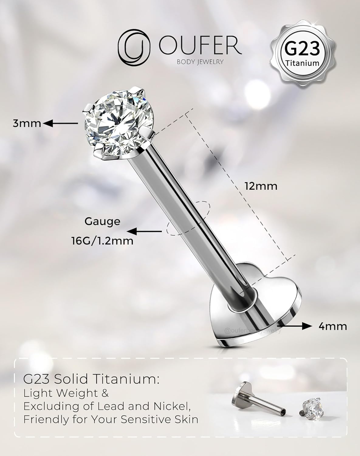 Thumbnail 2 de OUFER 16G Labret Titan