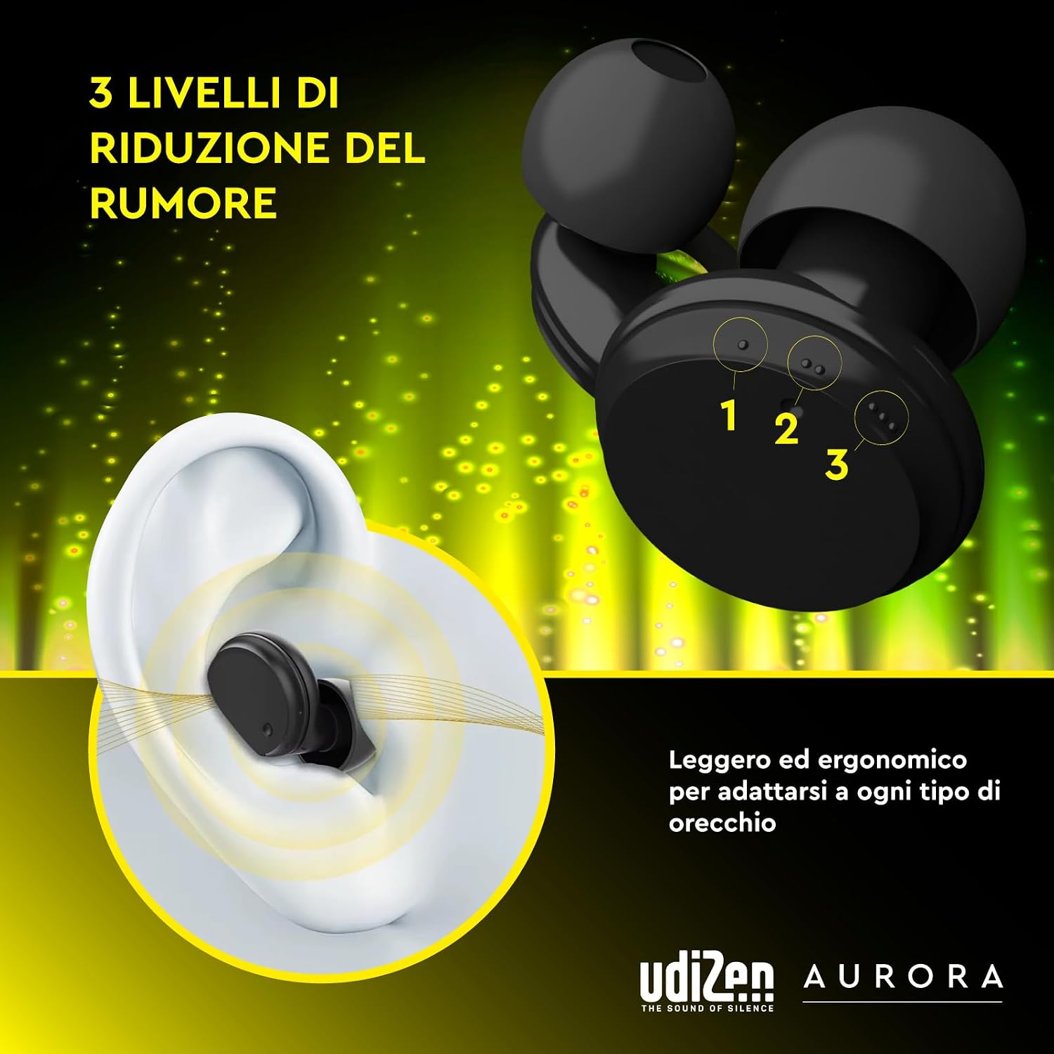 Thumbnail 4 de UdiZen Aurora Tappi antirumore -27dB