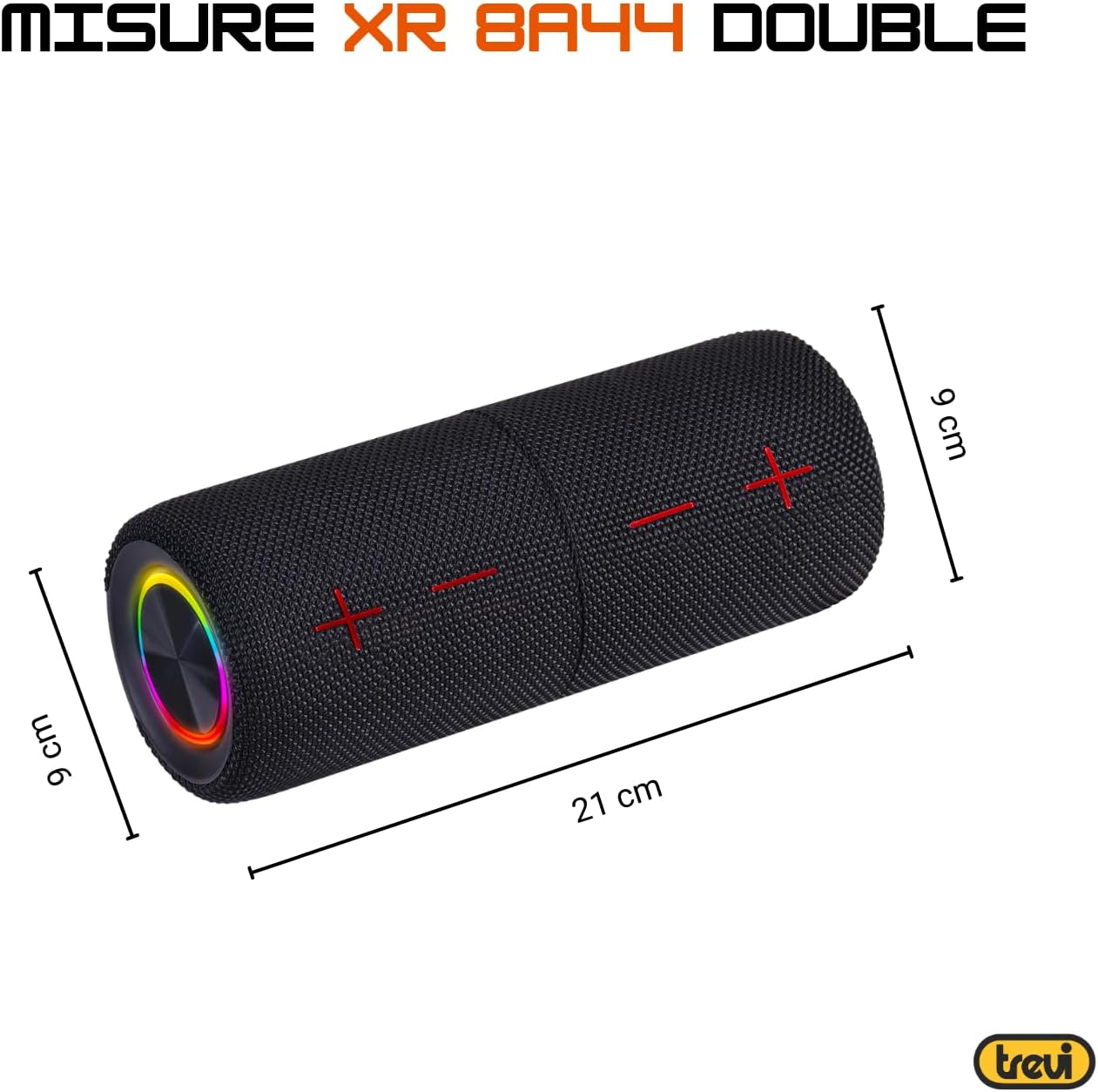 Thumbnail 2 de Trevi XR 8A44 DOUBLE: Altoparlante Amplificato Portatile 10W x 2, 2 Unità Separabili, Bluetooth 5.3, IPX5, Batteria Integrata