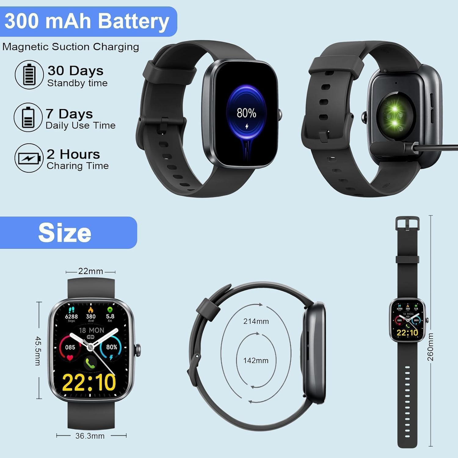 Thumbnail 6 de Smart Watch for Women Men (Answer/Make Call) 2026 Fitness Watch with 1.96" HD Display, IP68