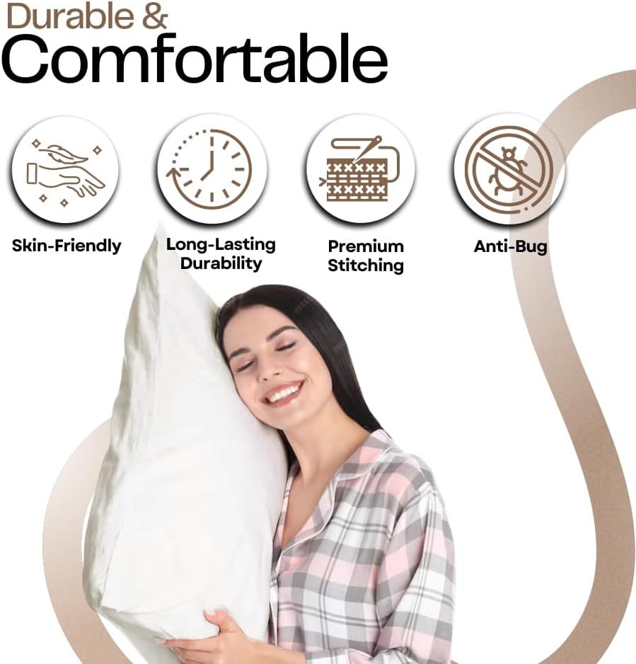 Thumbnail 3 de Rehan & Co White Pillow Cases 4 Pack – 50 x 75 cm, 200 Thread Count Egyptian Cotton