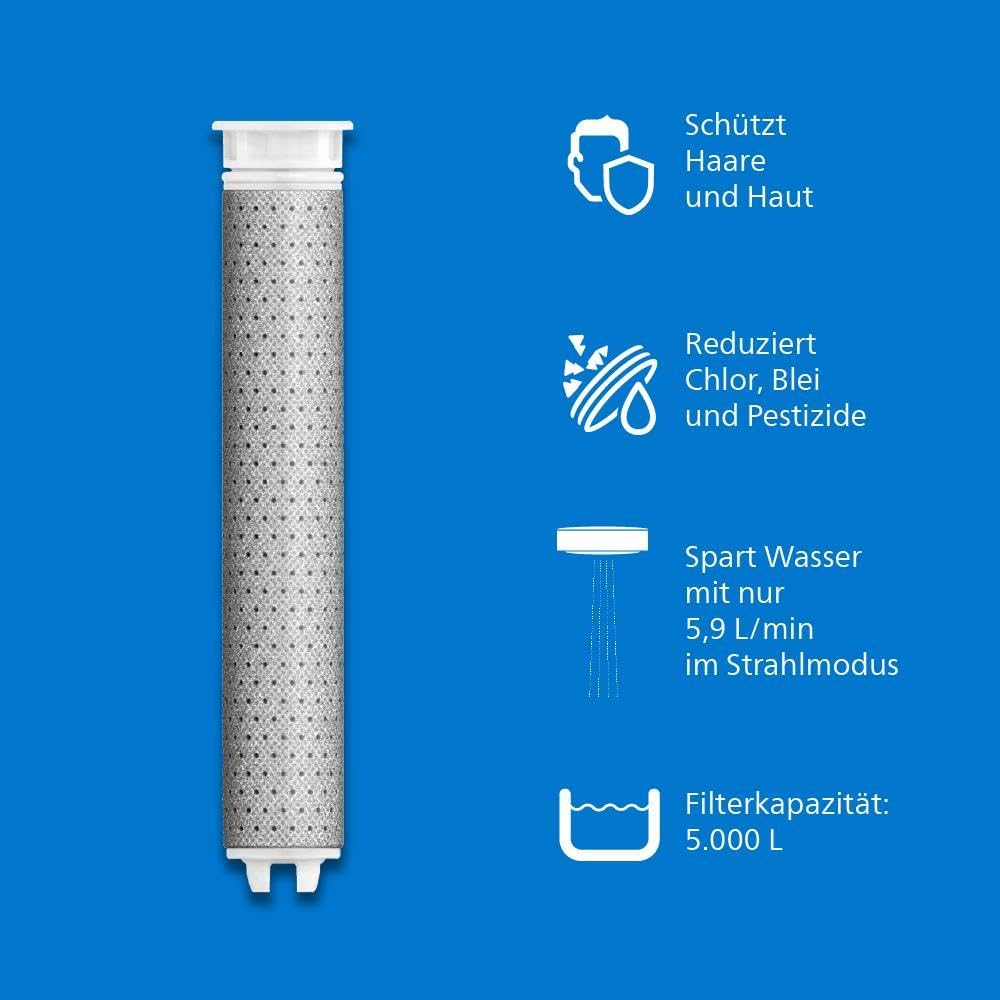 Thumbnail 1 de Philips Water Duschkopf mit Filter – drei Strahlarten, Chlorentfernung und moderner Filtrationskopf