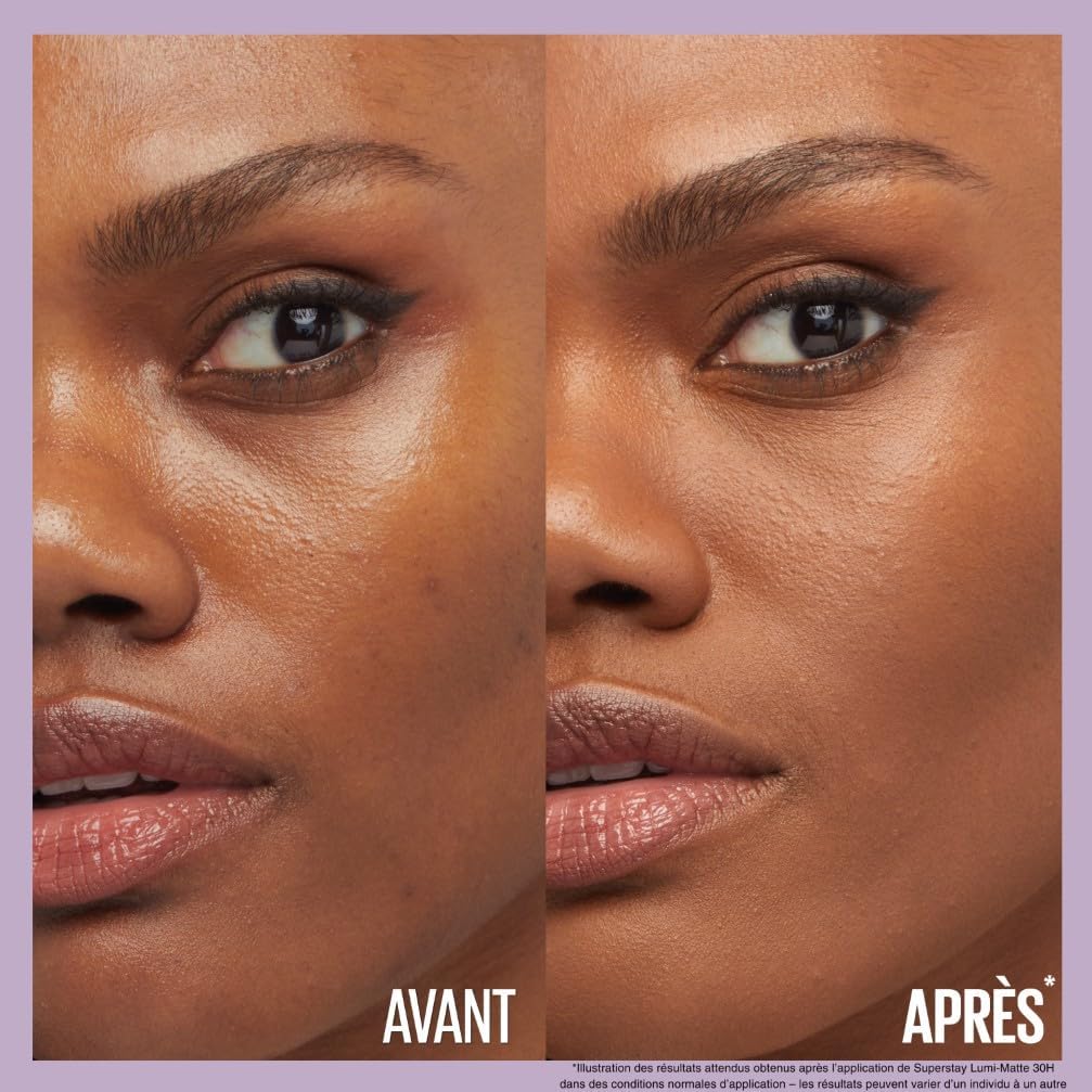 Detalle de Maybelline Superstay 30H Lumi-Matte Teinte 356 – fond de teint liquide longue tenue (35 ml) fini mat lumineux