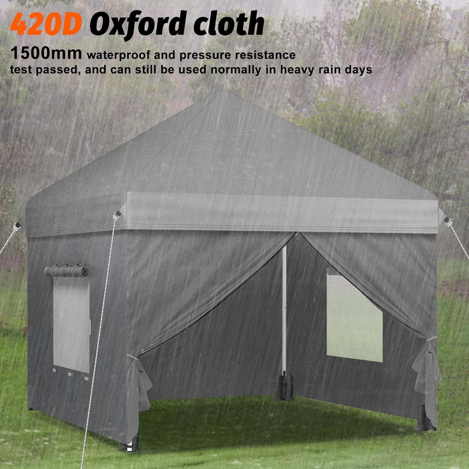 Thumbnail 2 de Gazebo with Sides 3m x 3m: Upgraded 420D Heavy Duty Event Shelter