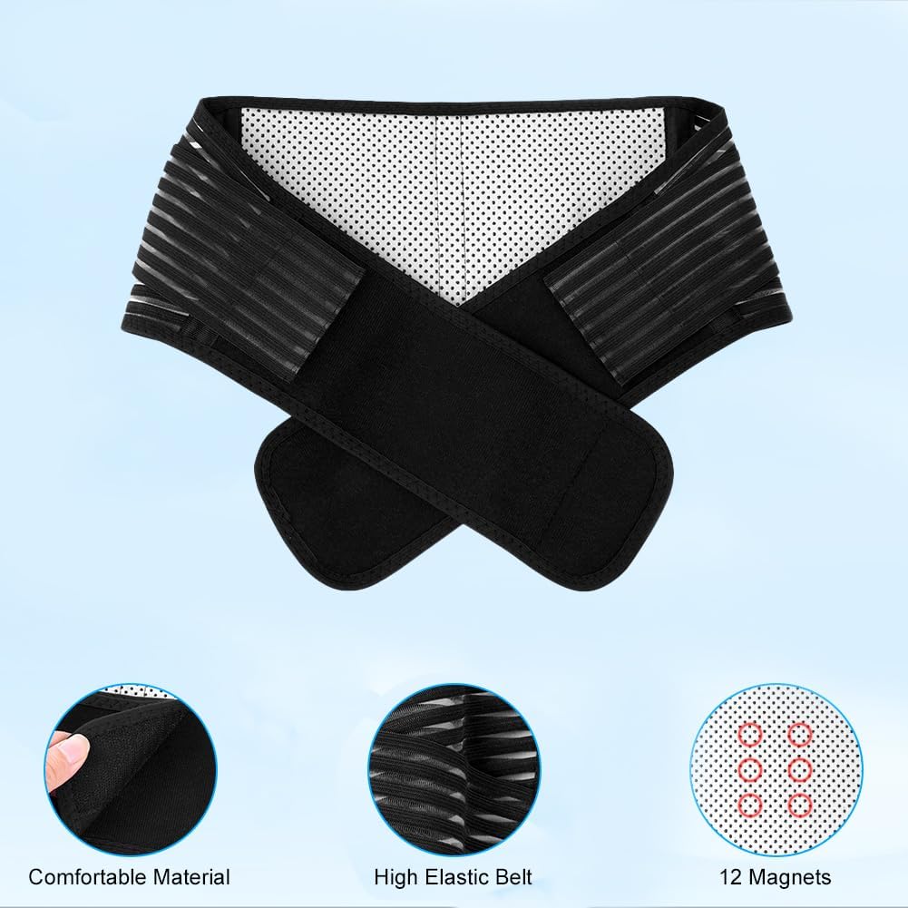 Detalle de ACWOO 3561221 verwarmde rugsteunriem, maat L, van polyester