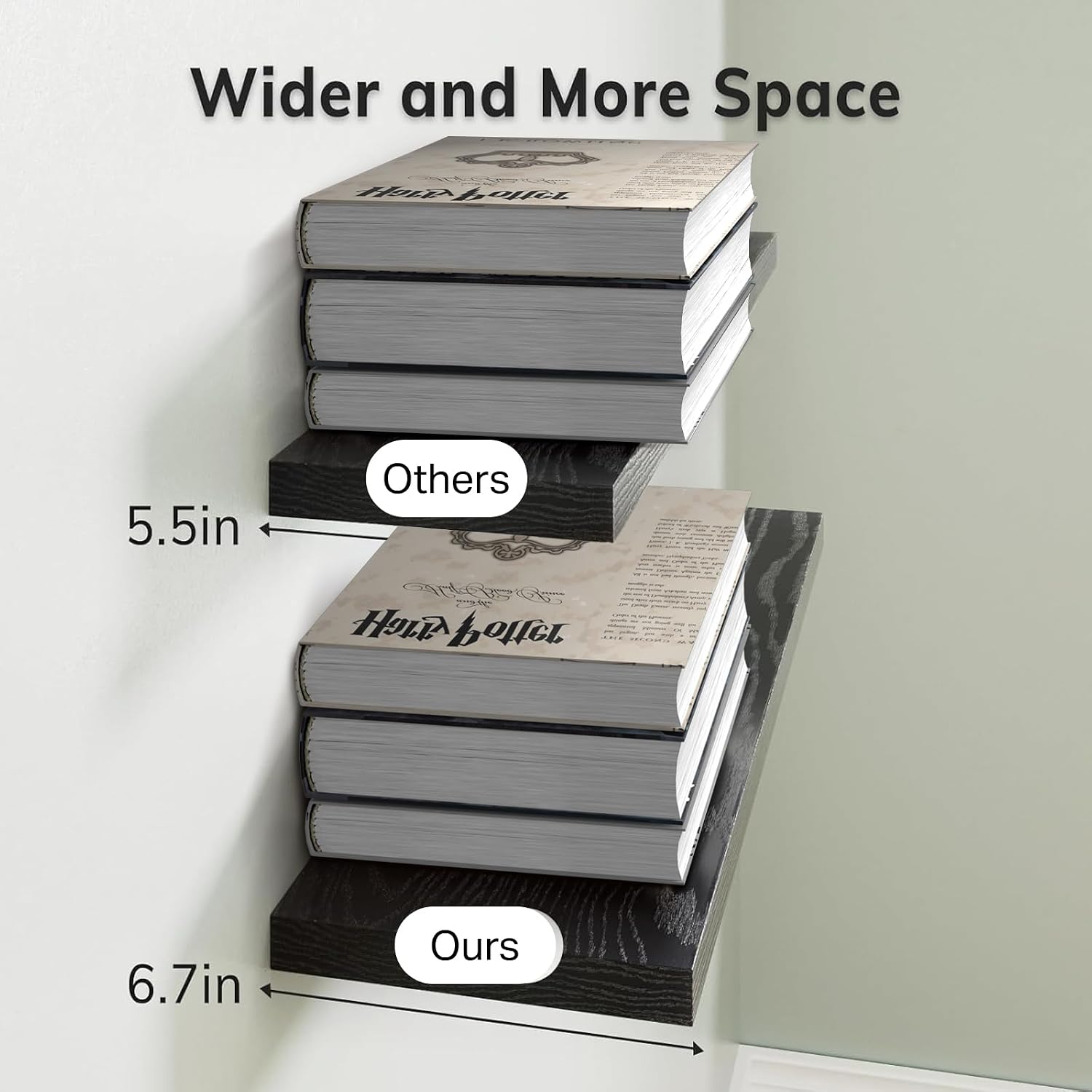Thumbnail 6 de BAYKA 15.7in Floating Wall Shelves 22lbs