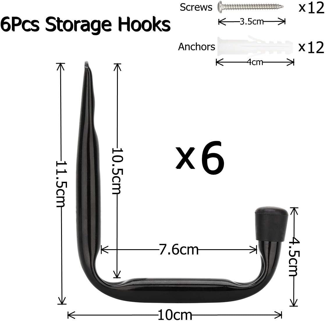 Thumbnail 1 de Pipabiba Garage Storage Heavy Duty J Hooks (6 Pack)